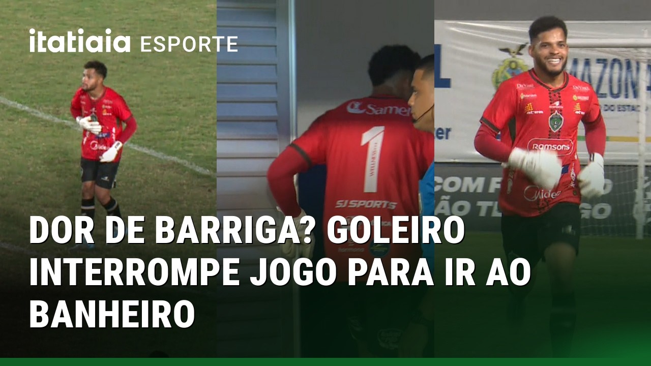DOR DE BARRIGA? GOLEIRO INTERROMPE PARTIDA E PEDE PARA IR AO BANHEIRO NO AMAZONENSE