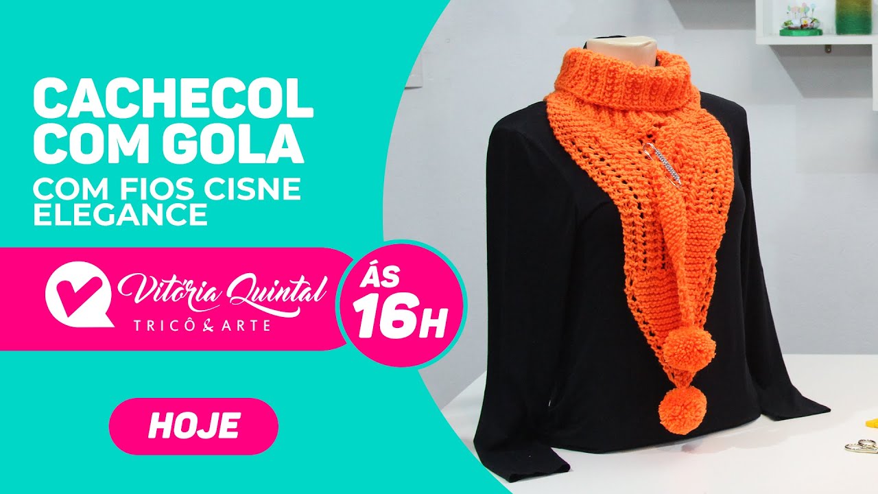 Aprenda a Fazer um Cachecol com Gola com Vitória Quintal #Coatscorrente #Knitting #tejer