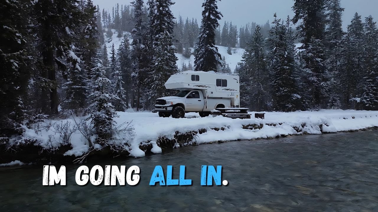A RISK I Need To Take. Cozy Winter Truck Camper Living Next to a River