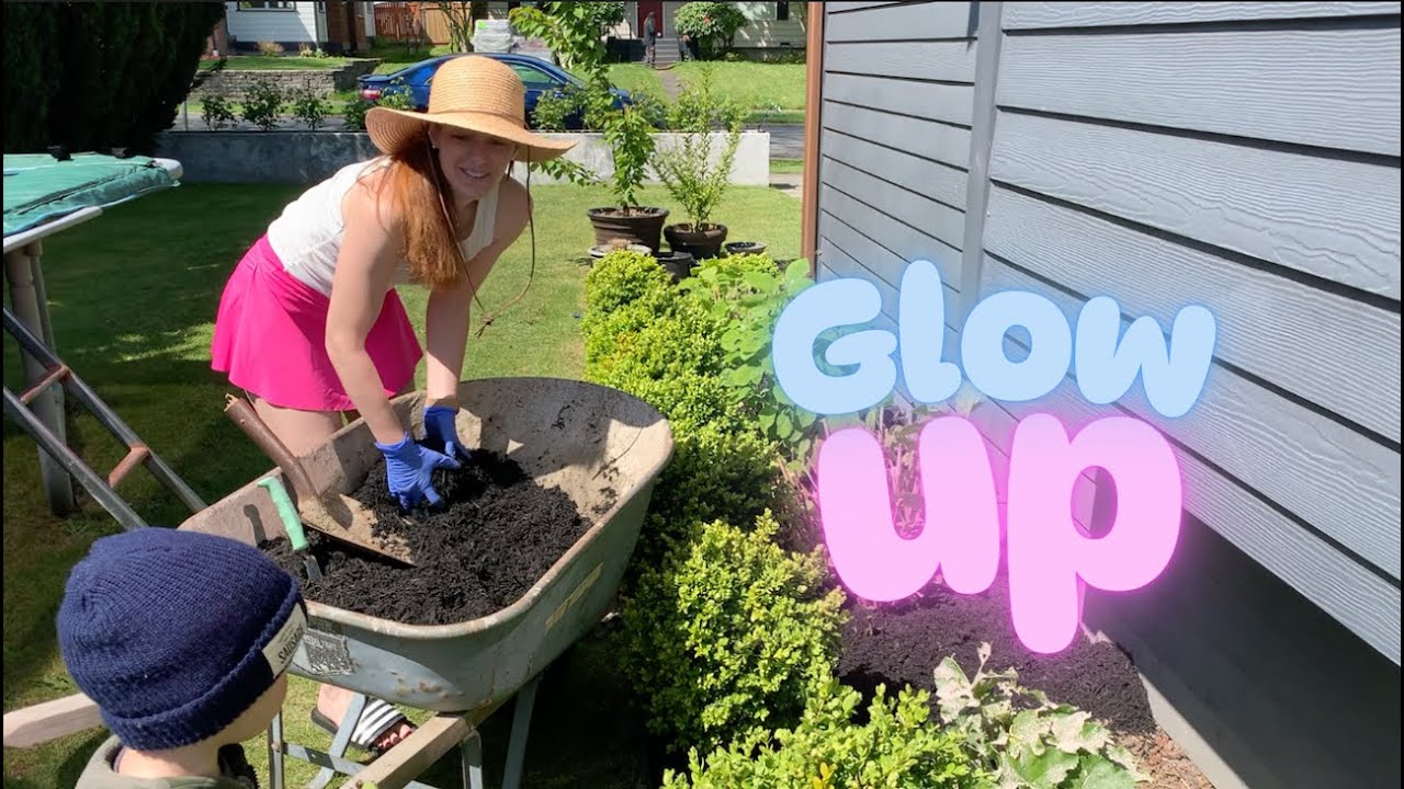 Winter Yard Glow Up, Tree Transplanting, Pruning, Pea Gravel Bed and Flower Pot Painting