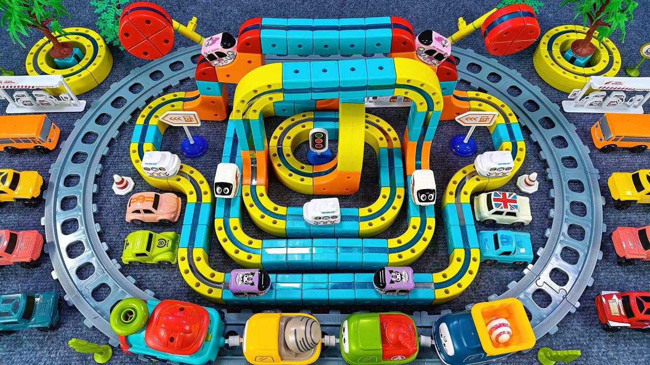 9 minute ASMR Toy Unboxing Video: Magical Magnetic Track Building Blocks Toy Train | Toy Review