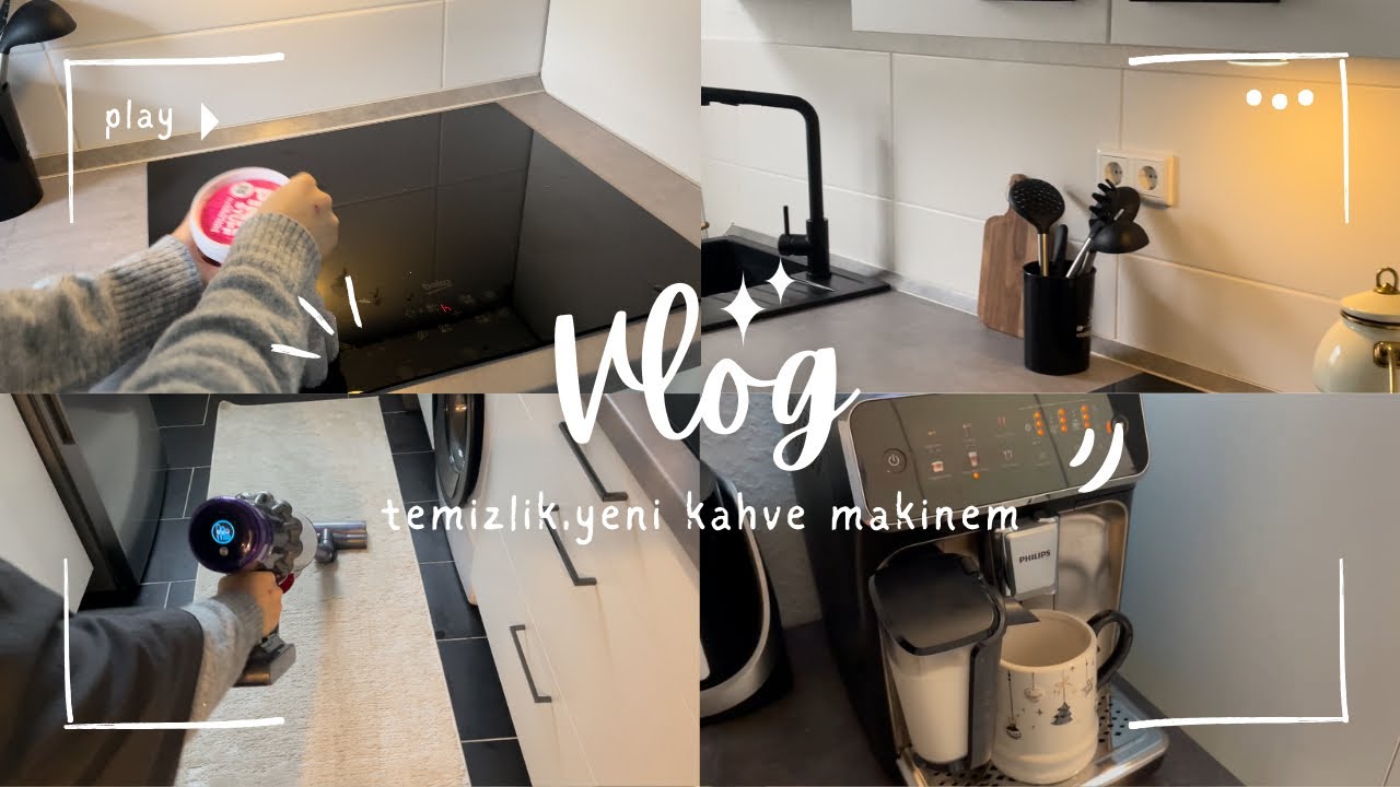 Mutfak temizliği, Temizlik Vlog, Yeni kahve makinem,  Almanca
