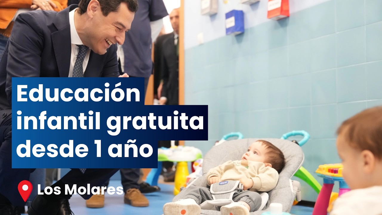 La educación infantil en Andalucía será gratuita desde 1 año a partir del próximo curso