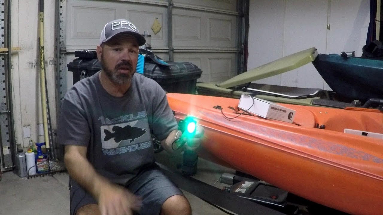 Bright Eyes Bicycle Light on the kayak