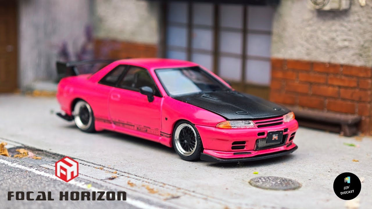 Nissan Skyline GT-R VR32 Top Secret Pink by Focal Horizon 1/64 | UNBOXING and REVIEW