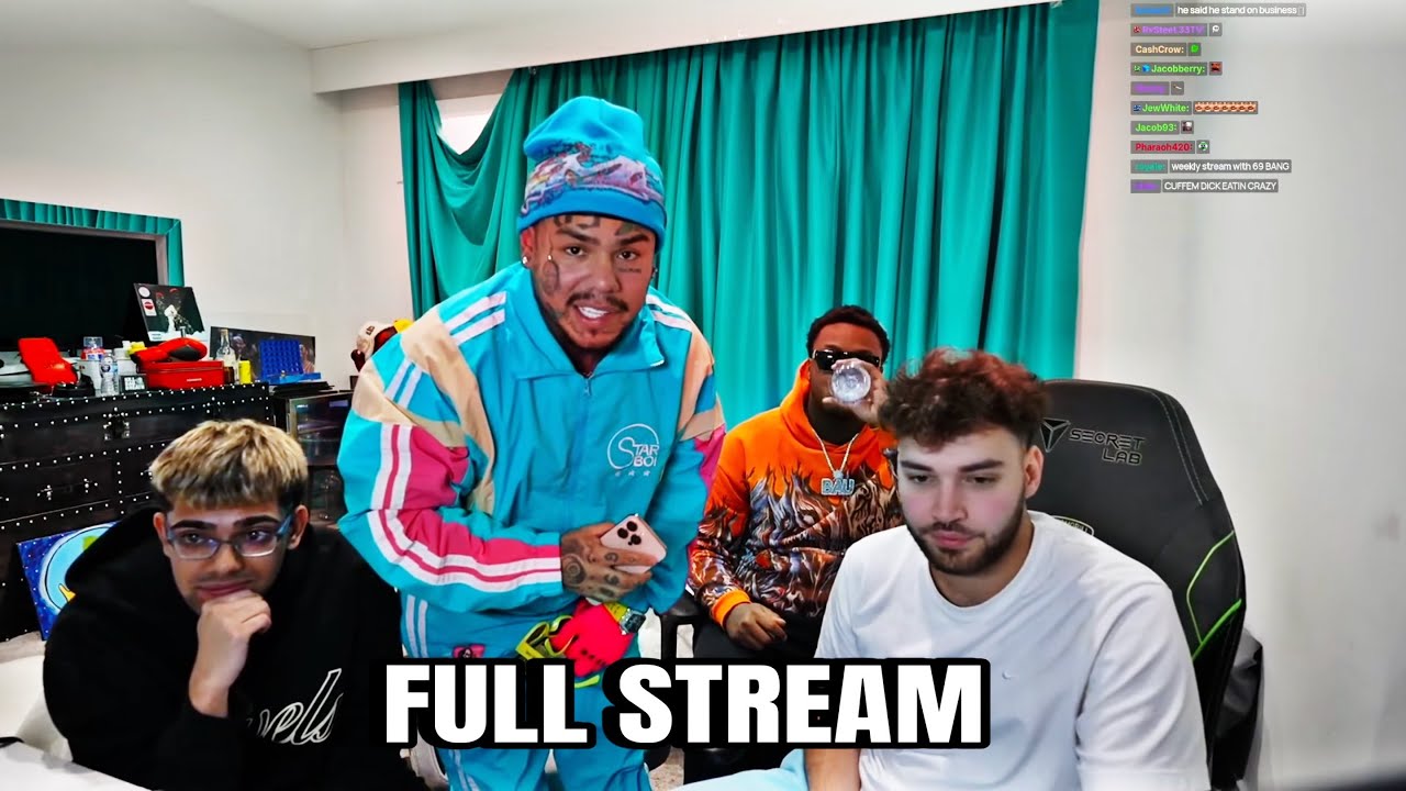 Adin Ross x 6ix9ine x N3on x Cuffem FULL STREAM! (FUNNY)