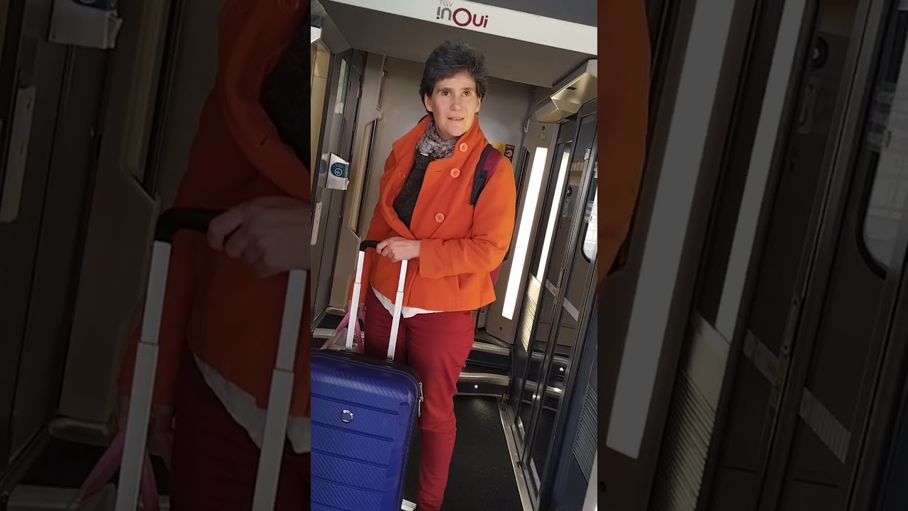 Départ d'un TGV 🚅 en gare de Lourdes, avec Claire Amour 💗 dedans 💞🙂❣️