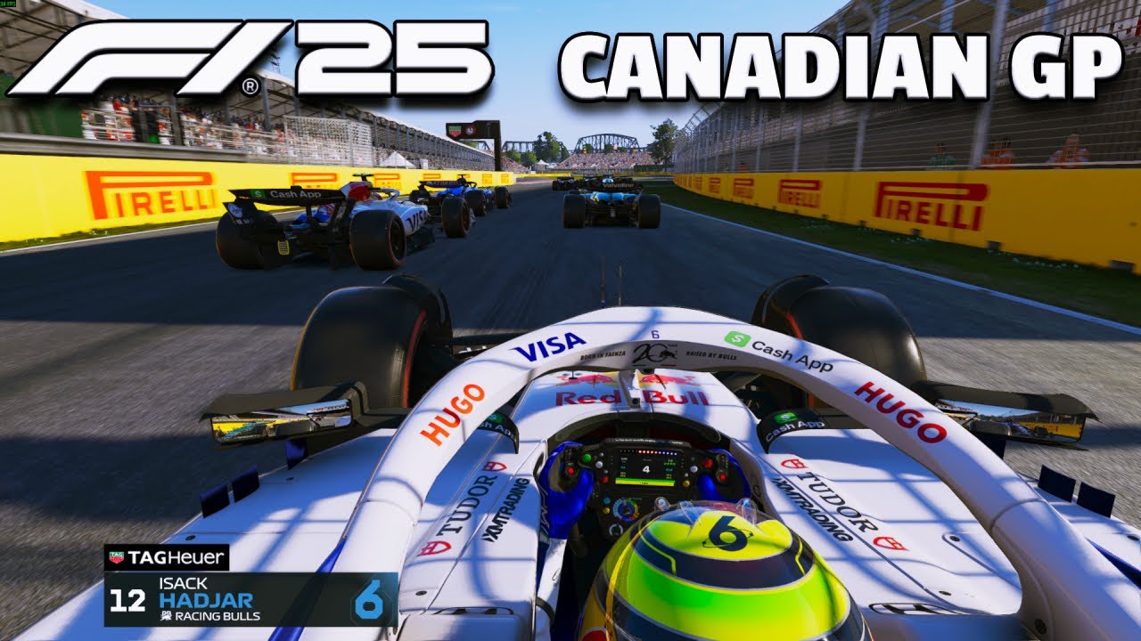 F1 25 | 2025 Canadian GP | Isack Hadjar Racing Bulls VCARB02 | Realistic HUD 25% Race