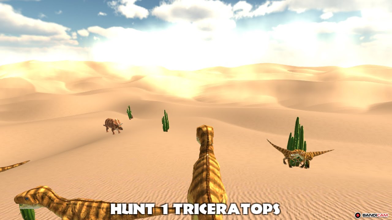 Hungry raptor: Desert Dinosaur hunt! Velociraptor