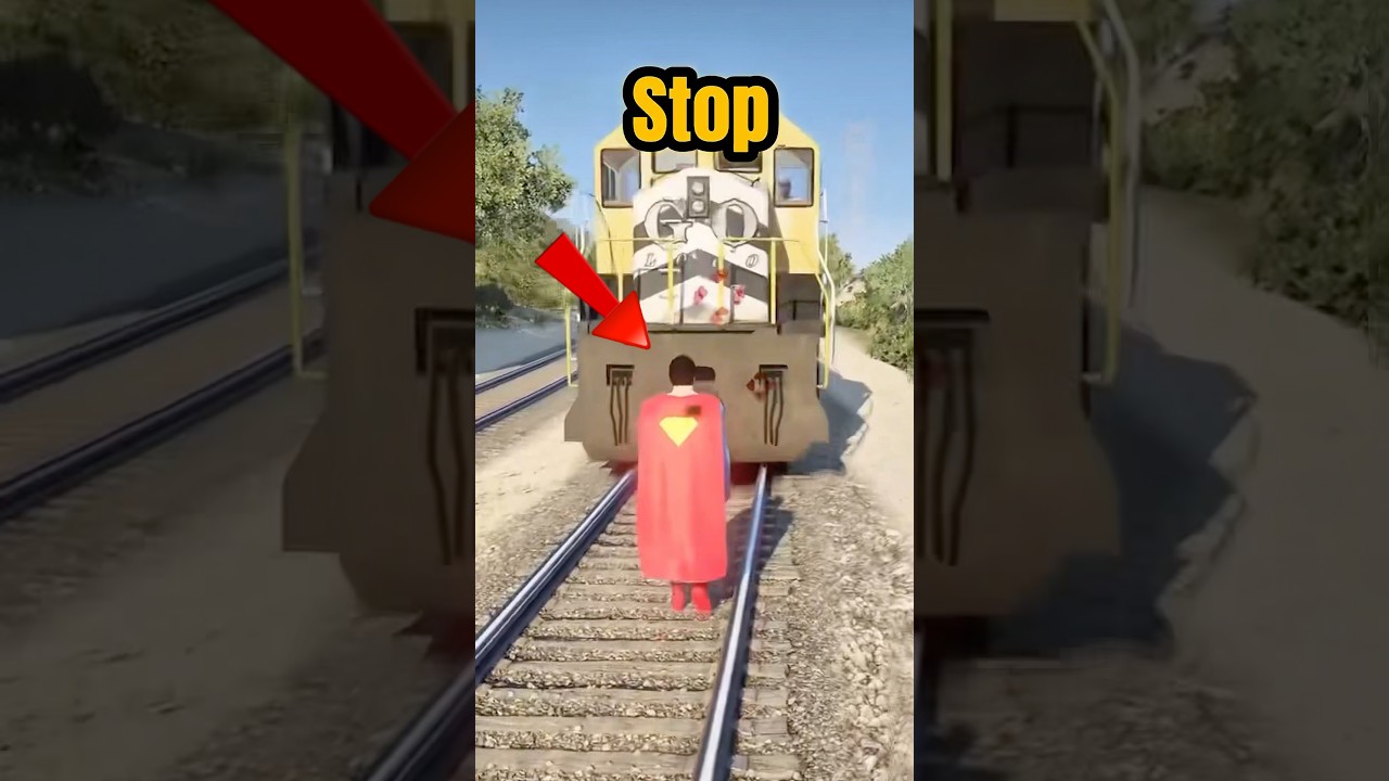 Superman vs Train in GTA Games! 