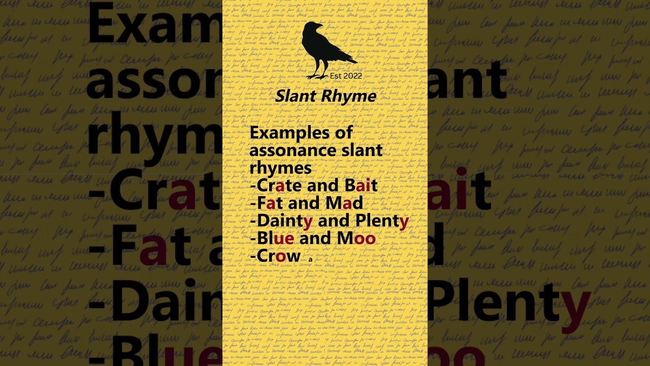 CAW Term of the Week - SlantRhyme