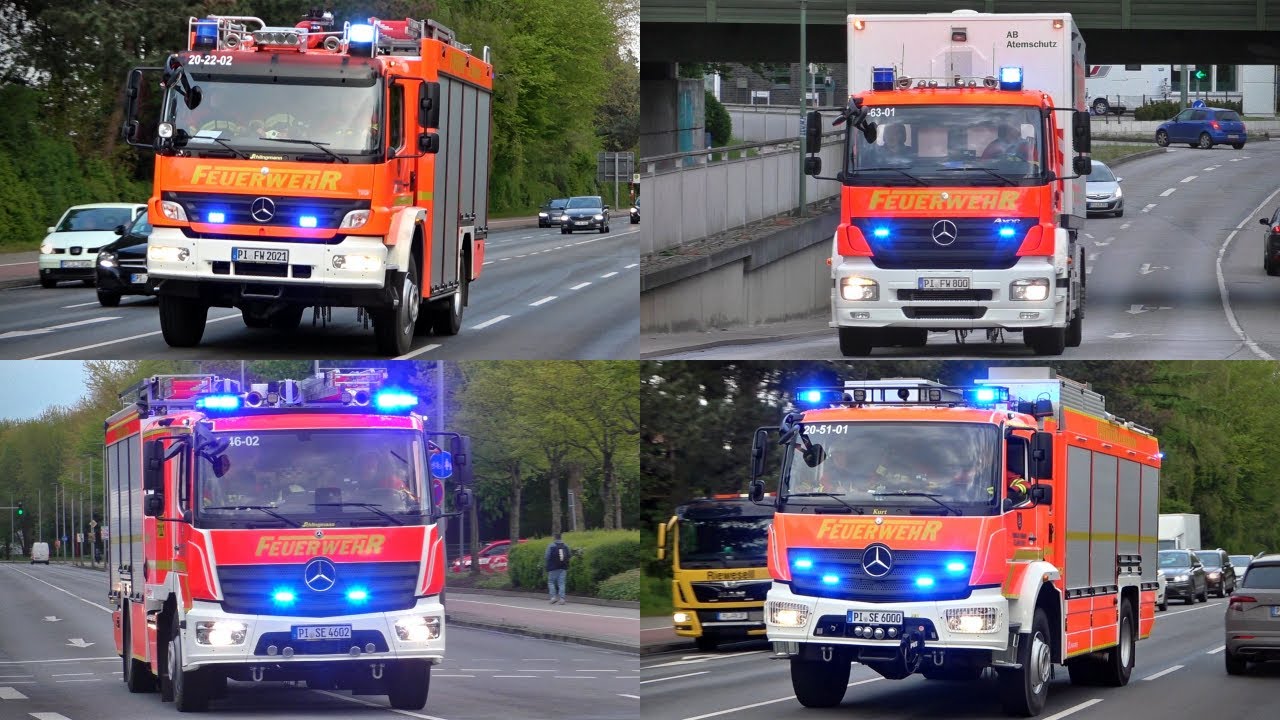 [DÖNERLADEN in FLAMMEN - FEU 2!] - Einsatzfahrten Freiwillige Feuerwehr Elmshorn