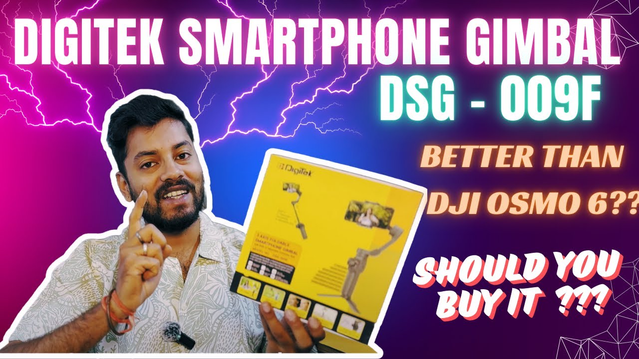 Digitek (DSG-009F) 3 Axis Smartphone Gimbal with AI Face Tracker | Best Gimbal for SmartPhone