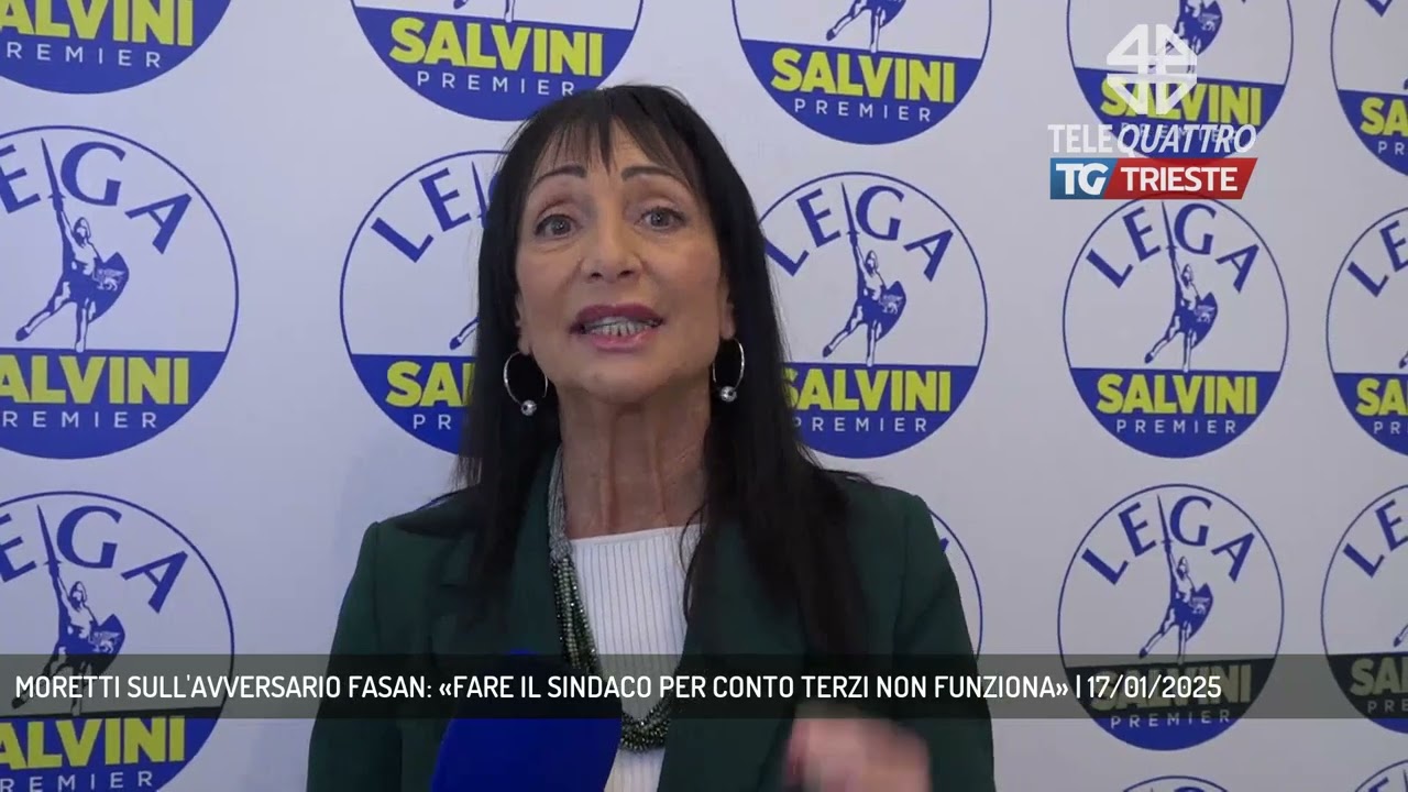 MORETTI SULL'AVVERSARIO FASAN: &laquo;FARE IL SINDACO PER CONTO TERZI NON FUNZIONA&raquo; | 17/01/2025