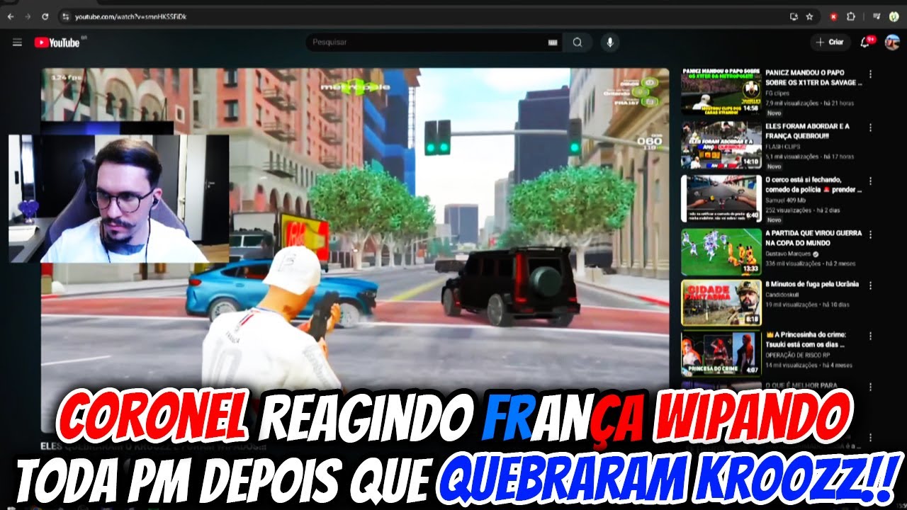 CORONEL REAGINDO FRANÇA WIPANDO TODA PM DEPOIS QUE QUEBRARAM KROOZZ!!