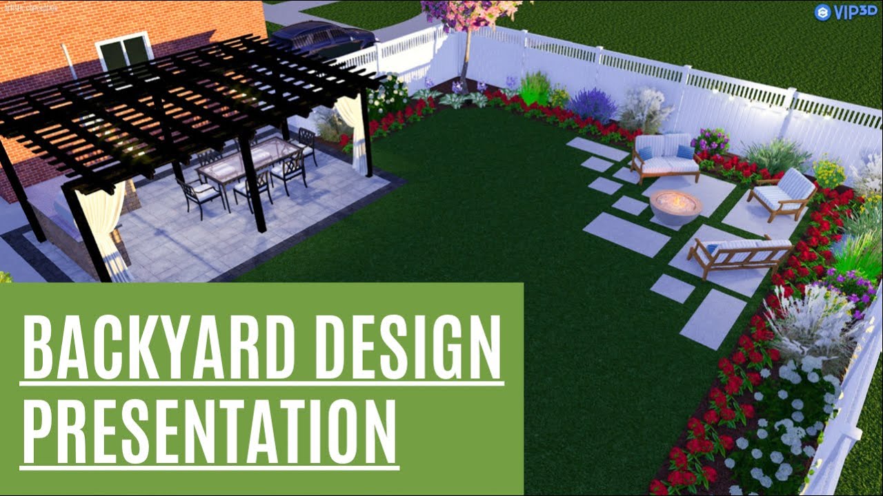MEDIUM BACKYARD LANDSCAPE DESIGN PRESENTATION - VIZTERRA