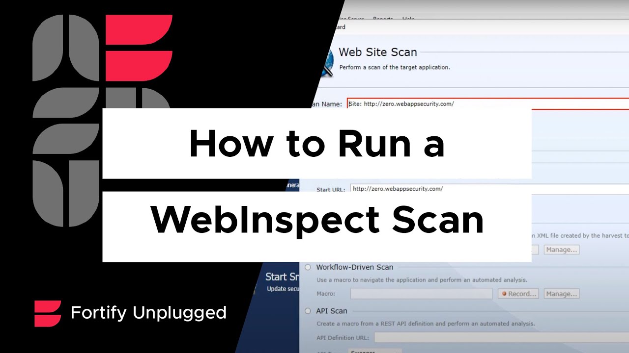 Running Your First WebInspect Scan