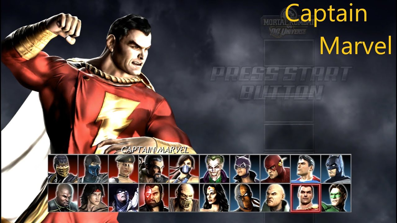 Captain Marvel (Shazam) Arcade Mode - Mortal Kombat Vs DC Universe