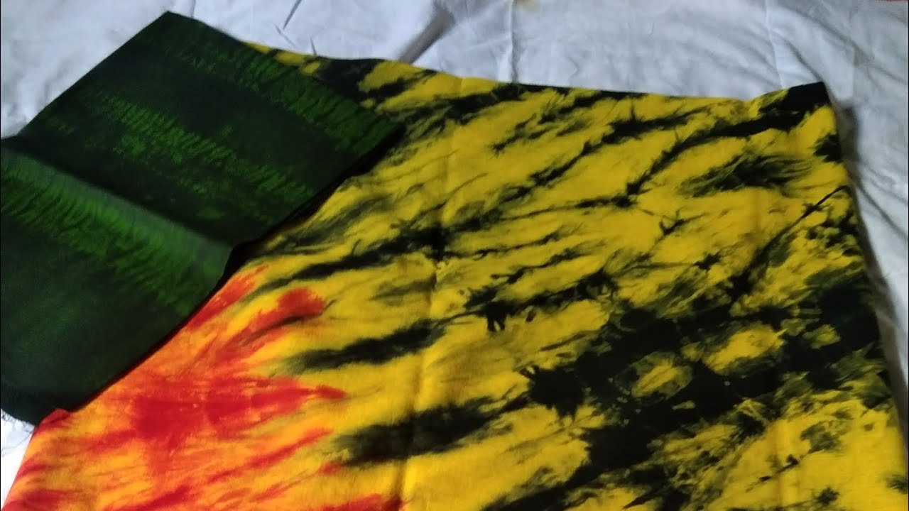 সালফার পদ্ধতিতে বাটিক/টাইডাই/salfer tyedye tutorial/salfar black / salfer read color