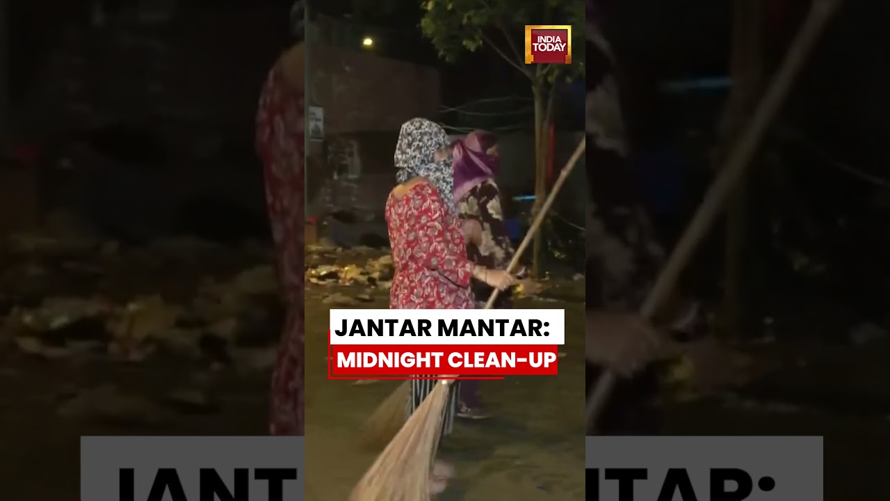 NDMC Launches Midnight Clean-Up Drive at Jantar Mantar After CJP Ends Protest Ends