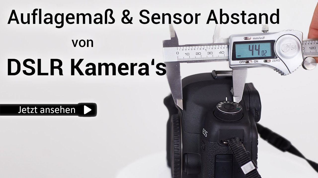 Auflagemaß & Sensor Abstand von DSLR Kameras für die Astrofotografie