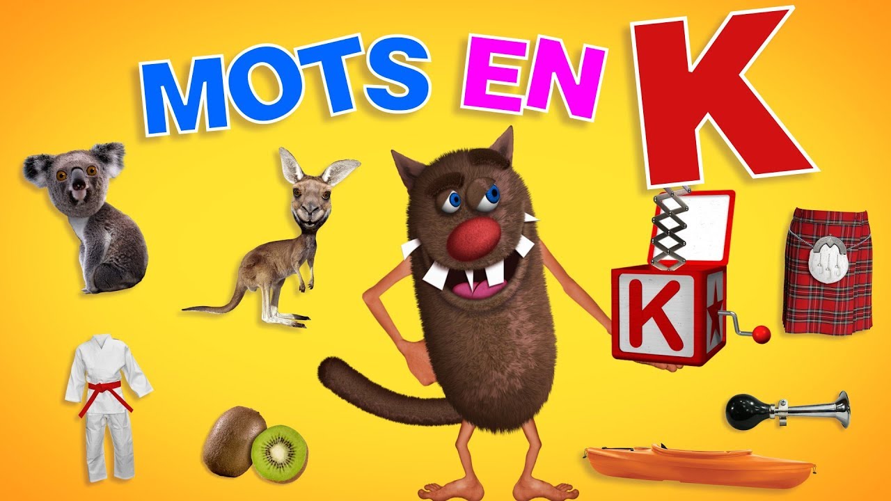 Foufou - Mots commençant par K pour les enfants (Learn words starting with K for kids) 4k