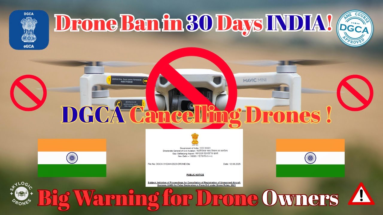 DGCA Drone Notice 2025 | Why Your Drone Registration Can Be Cancelled in India