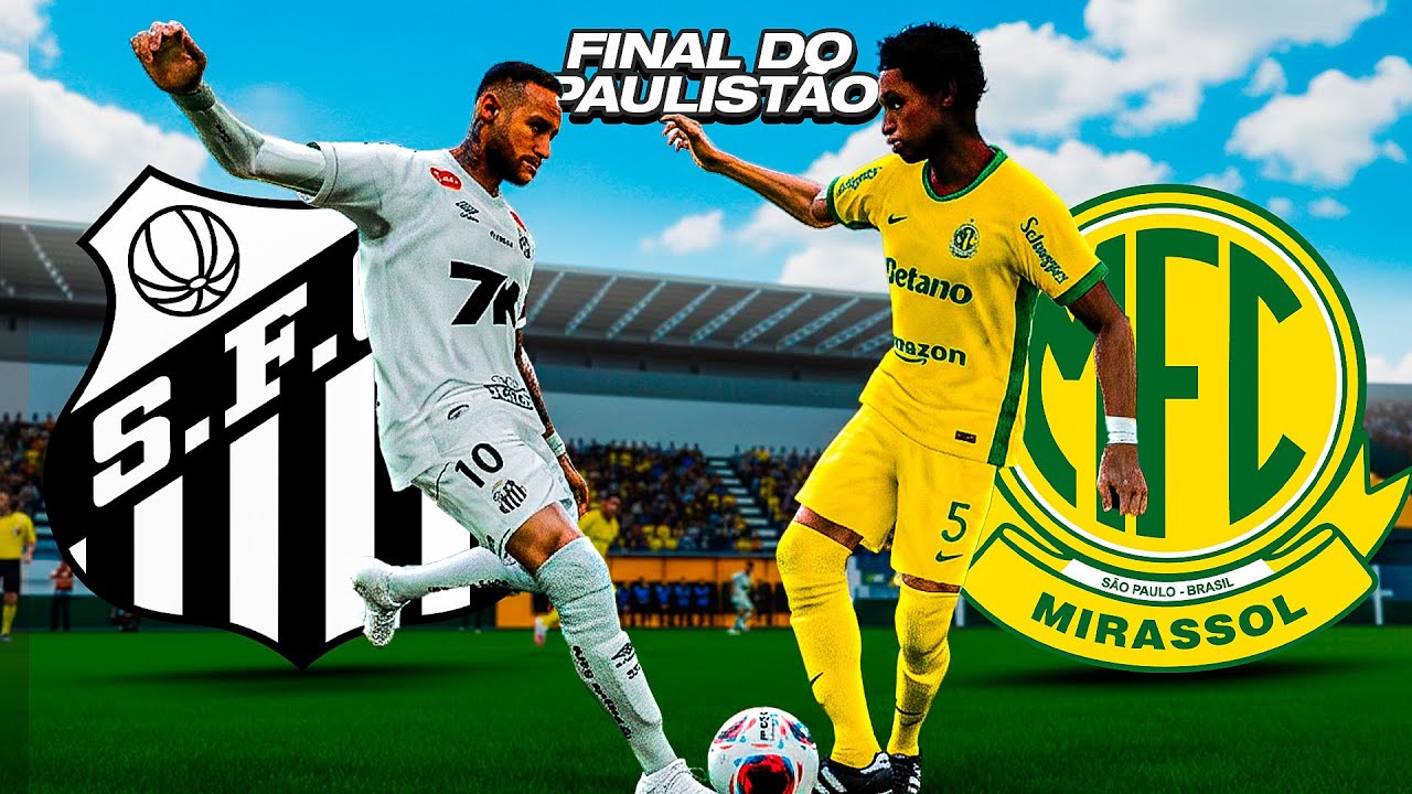 FINAL do CAMPEONATO PAULISTA, SANTOS x MIRASSOL, EMOCIONANTE! - PES 2026 - MASTER LEAGUE #32
