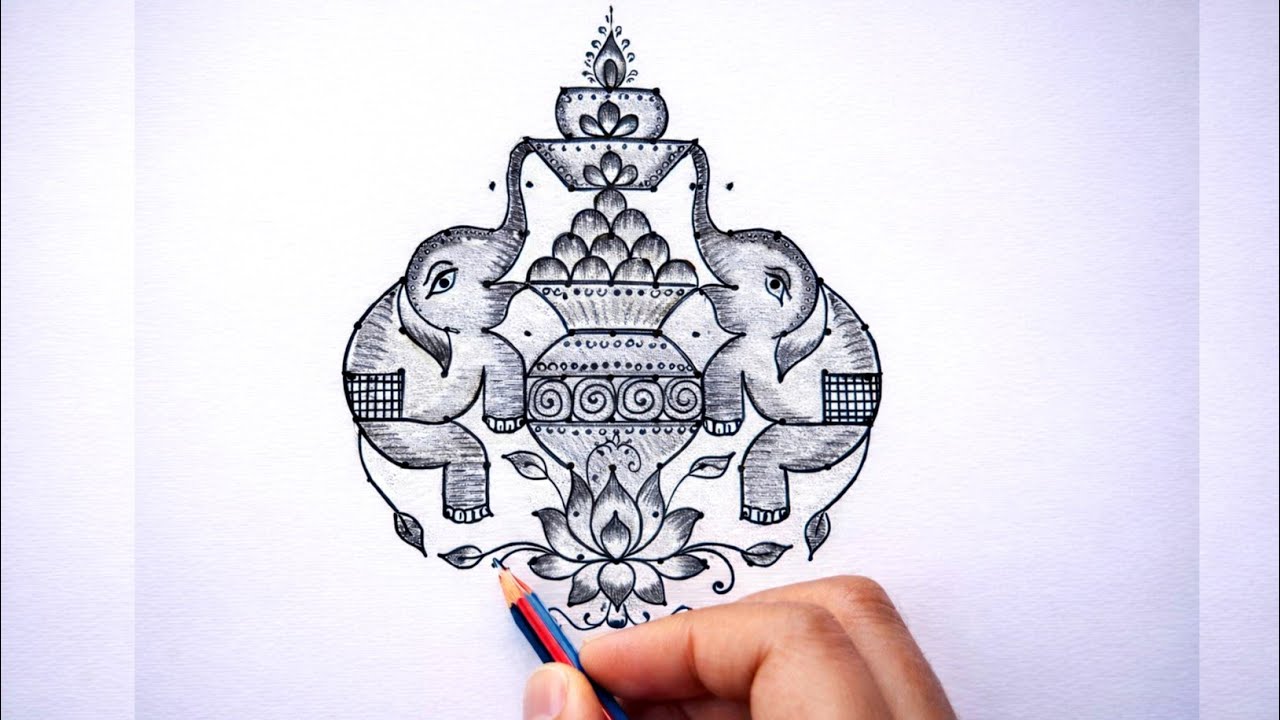 Amazing kolam for the Pongal festival 🌾🌾creativity👍🌺just 14 dots🌺 simple pulli rangoli🌺