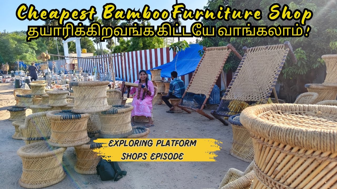 எங்கேயும் பார்த்திருக்க மாட்டீங்க ! Road Side Bamboo Furniture Shop in ECR Chennai