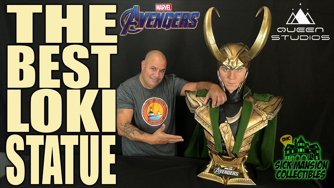 THE BEST LOKI LIFE SIZE BUST STATUE BY QUEEN STUDIOS EVER MADE? 4K DETAILED REVIEW EP:(96) LETS GOOO