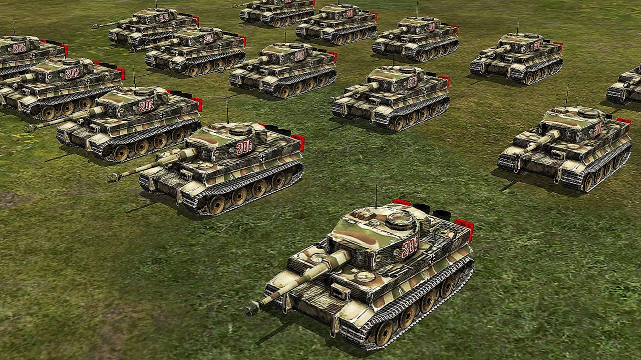 GERMANY vs 3 ALLIES - Command & Conquer Generals WW2