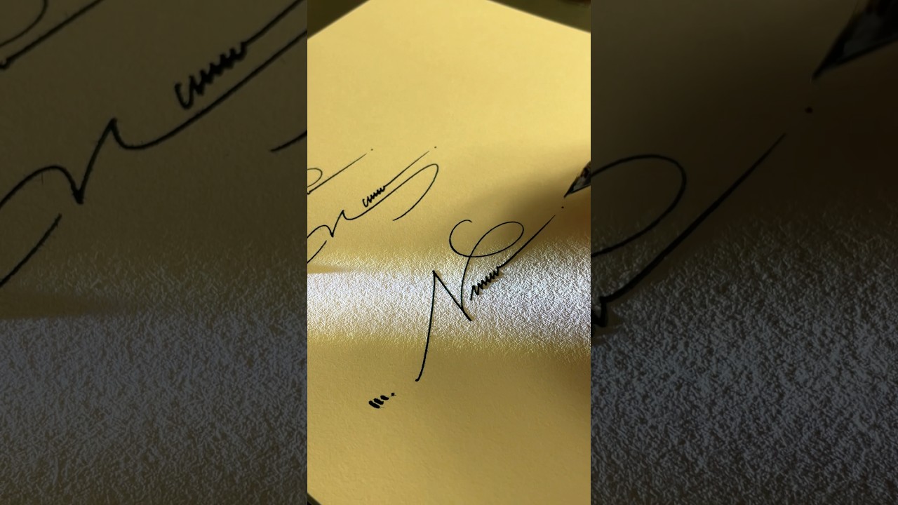 How to sign the letter N #signature #viral #video #viralvideo