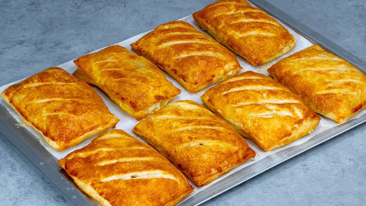 Не думала, что получится вкуснее чем пицца! Слойки с сырной начинкой