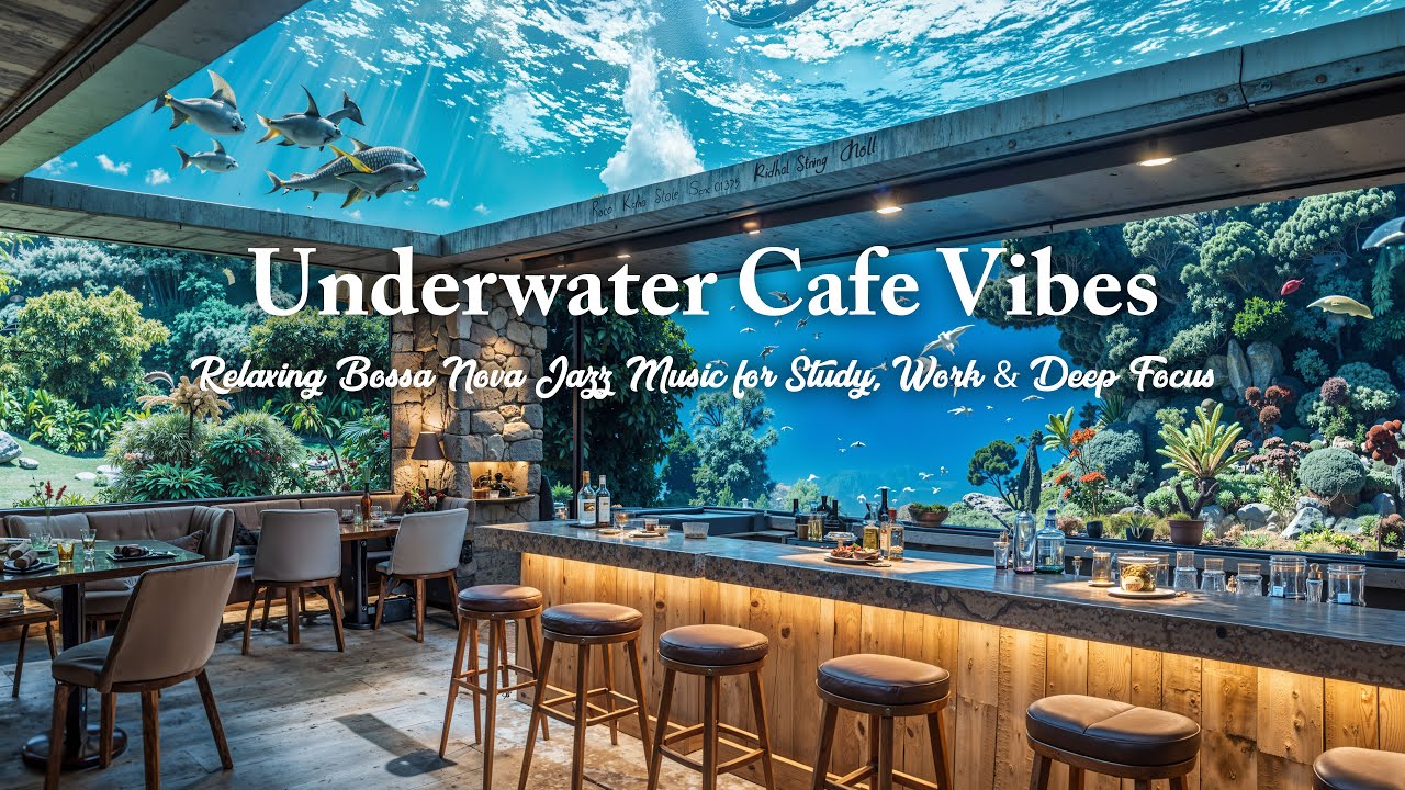 Underwater Ocean Lounge with Rooftop Aquarium &ndash; Chill Jazz Vibes in a Futuristic Nature Bar🎶🌊🐠