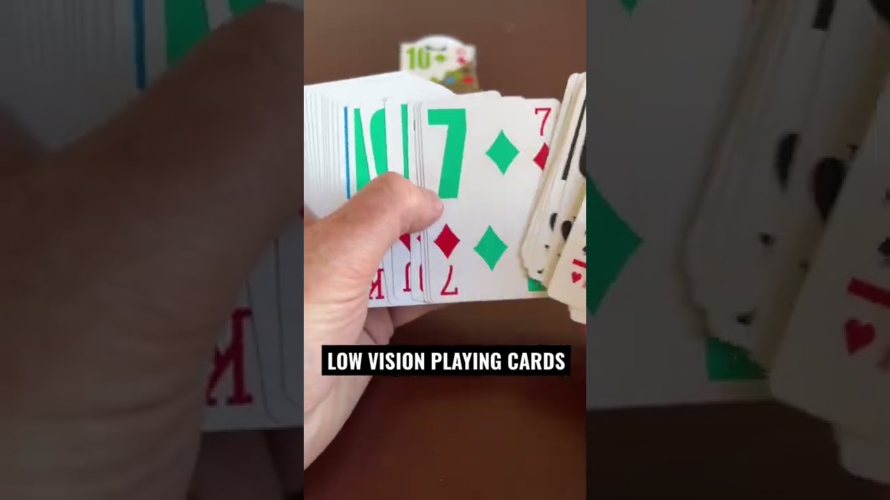 Low Vision Playing Cards #lowvision #games #cards #accessibility