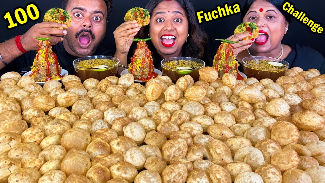 100 Fuchka Eating Challenge | Panipuri / Golgappa Eating Challenge | Indian Food Eating Show