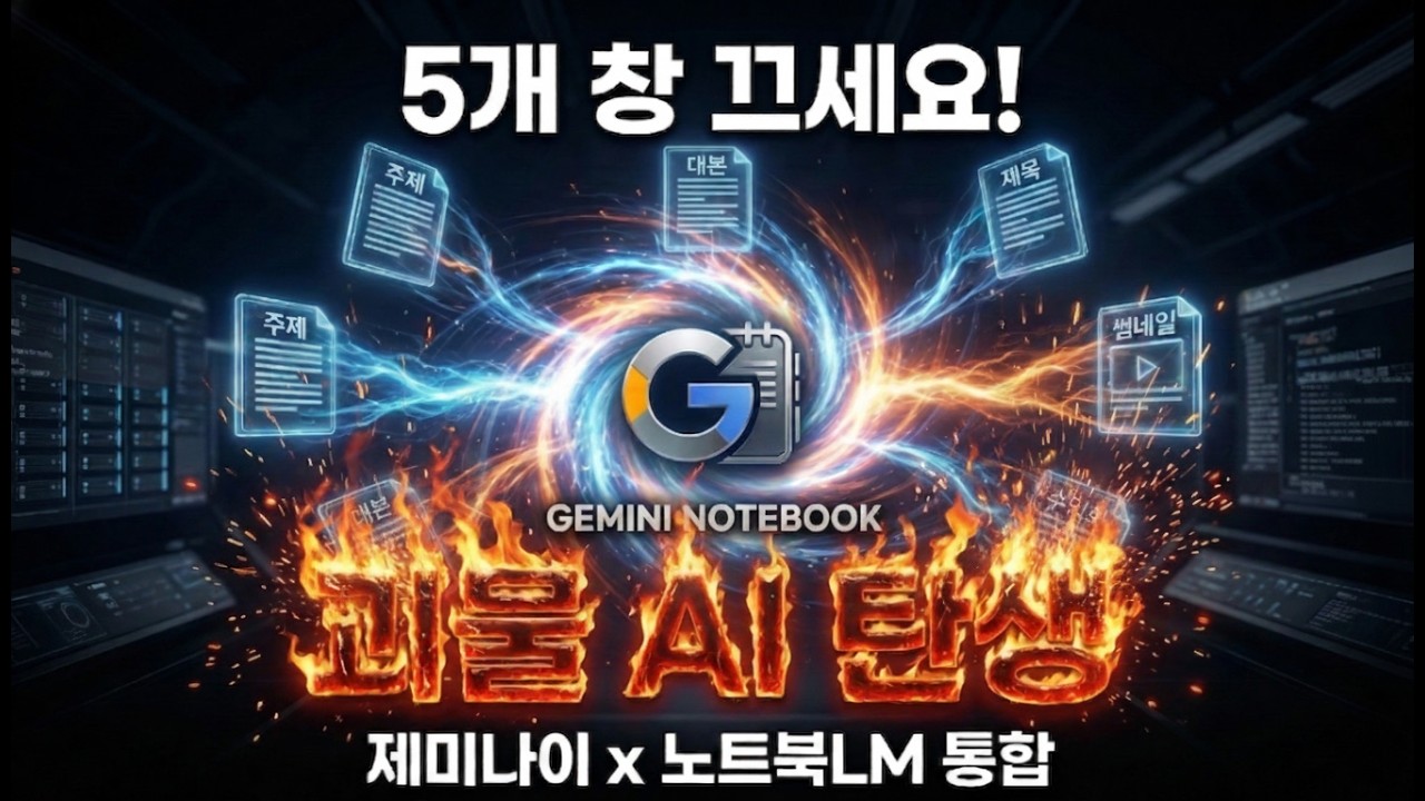 노트북LM x 제미나이 역대급 통합! 구글이 작정하고 내놓은 괴물 기능 업데이트