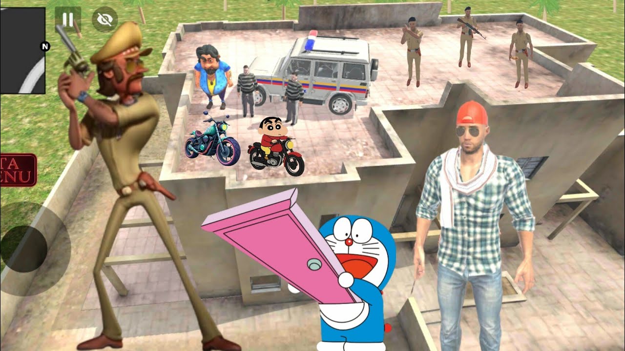 🤩Shingham sir ki police Car Choree Hogai😔 FRANKLIN & Doraemon INDIAN THEFT AUTO SIMULATOR GAME