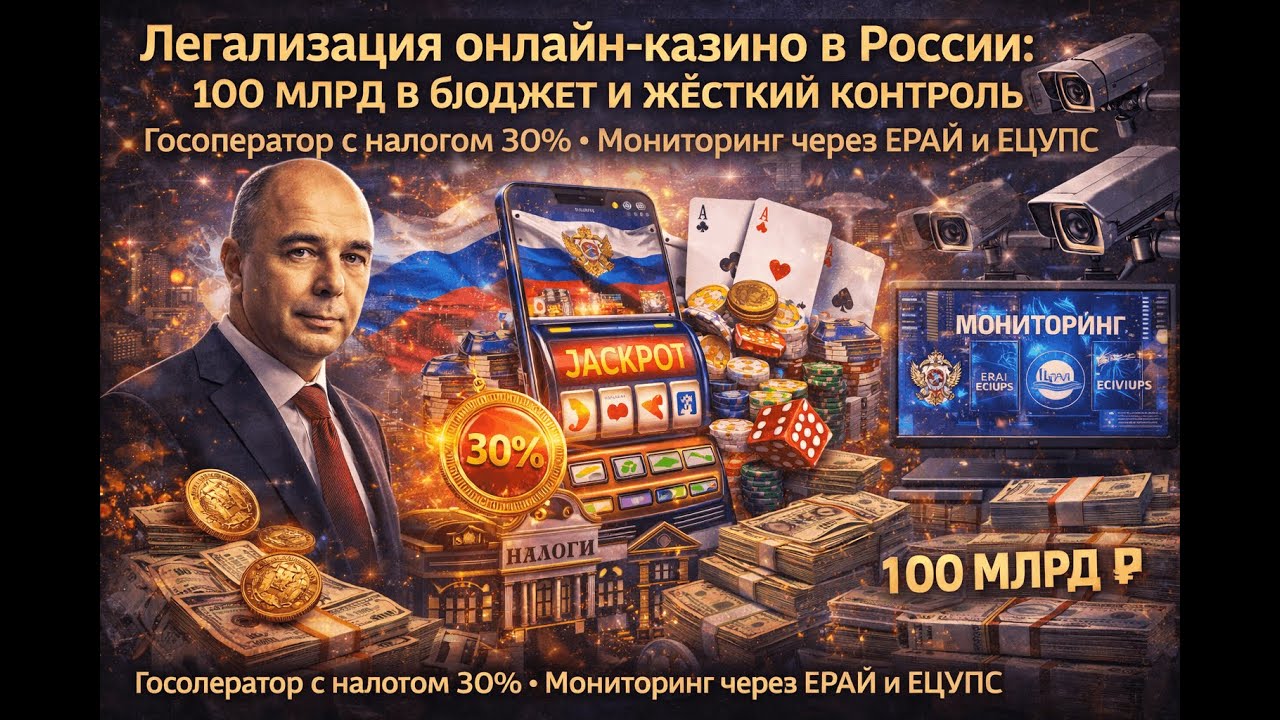 Легализация онлайн-казино в России: Новые налоги, закон о самозапрете и планы Минфина на 2026 год