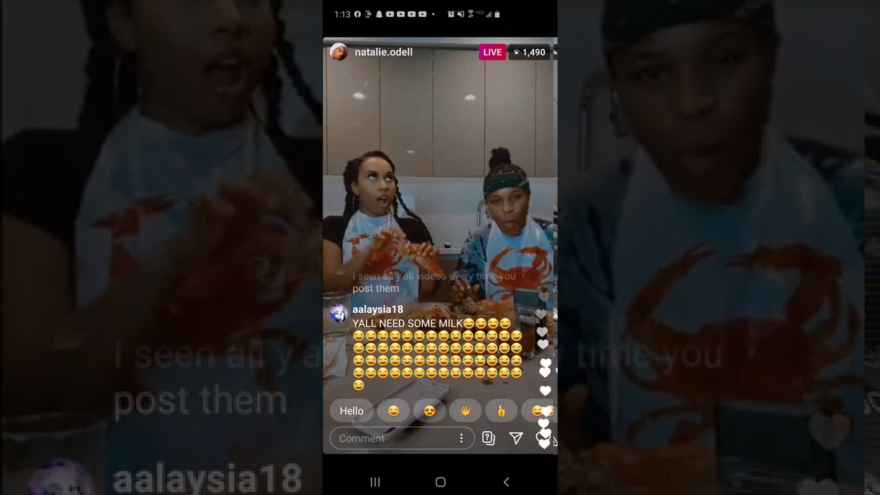 Natalie and Ezee IG Live 9/19😜😘 Pt1