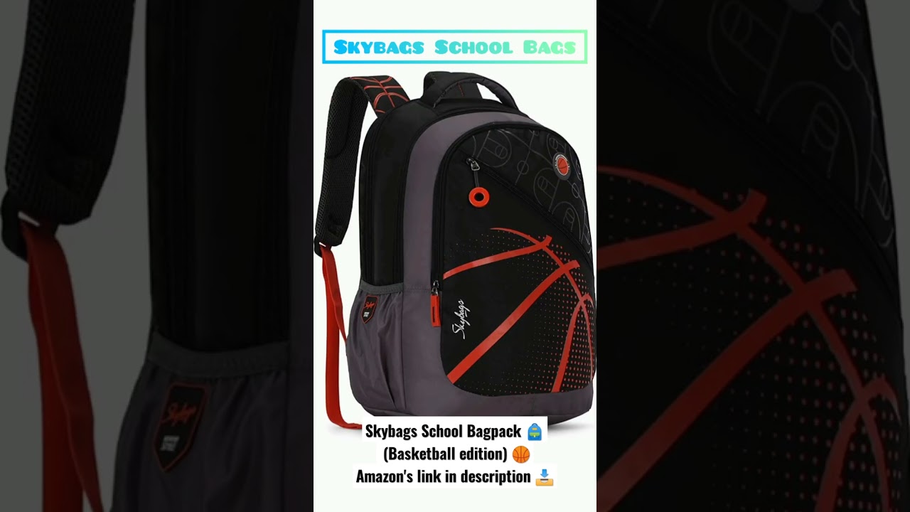 Skybags School Bagpack 🎒 (Basketball edition) 🏀 Amazon link in description 📥 #skybags
