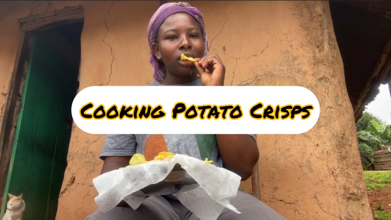 Cooking Potato Crisps in the Village- East Africa