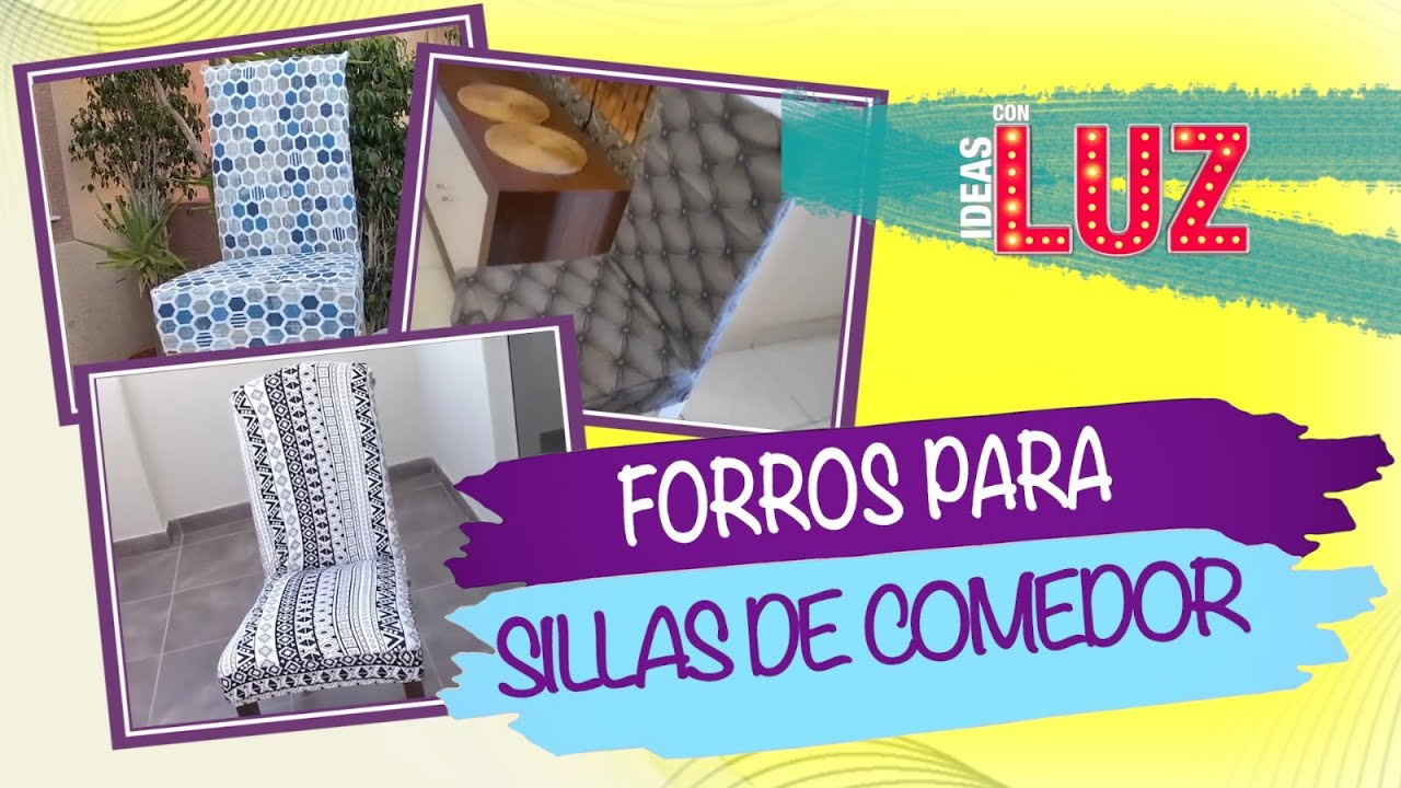 🪑Cómo hacer FORROS para SILLAS de COMEDOR ✂️ / How to Make Dining CHAIR COVERS