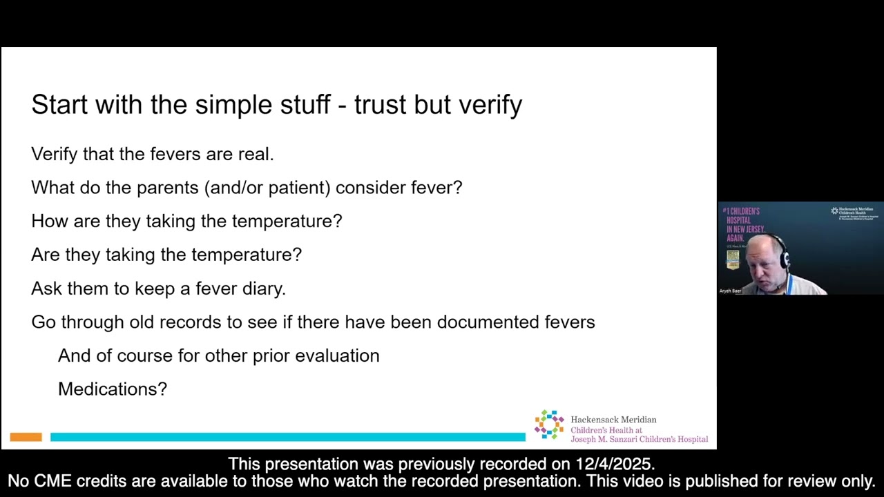 Evaluation of Recurrent Fevers: Multidisciplinary Perspectives