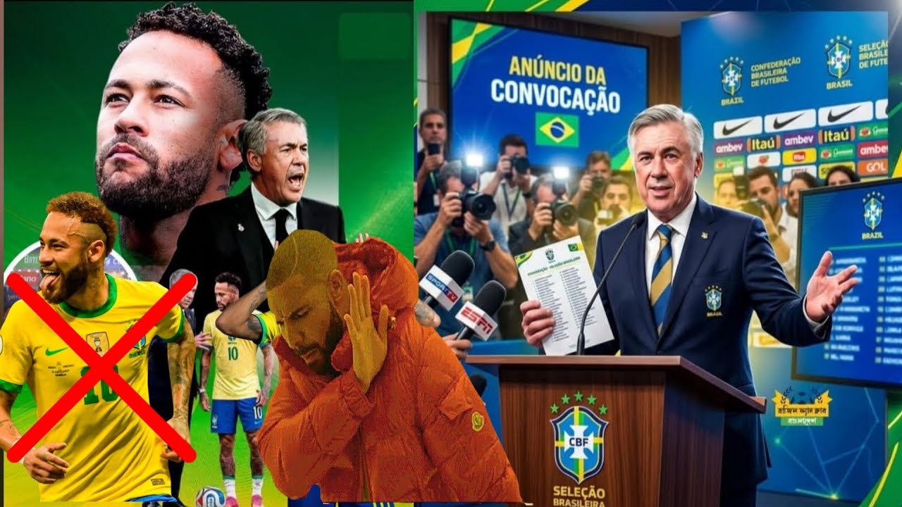 Carlo ancelotti mèt yon de 26 jwè deyò pou afronte de match amikal yo neymar pa reponn prezan pou?