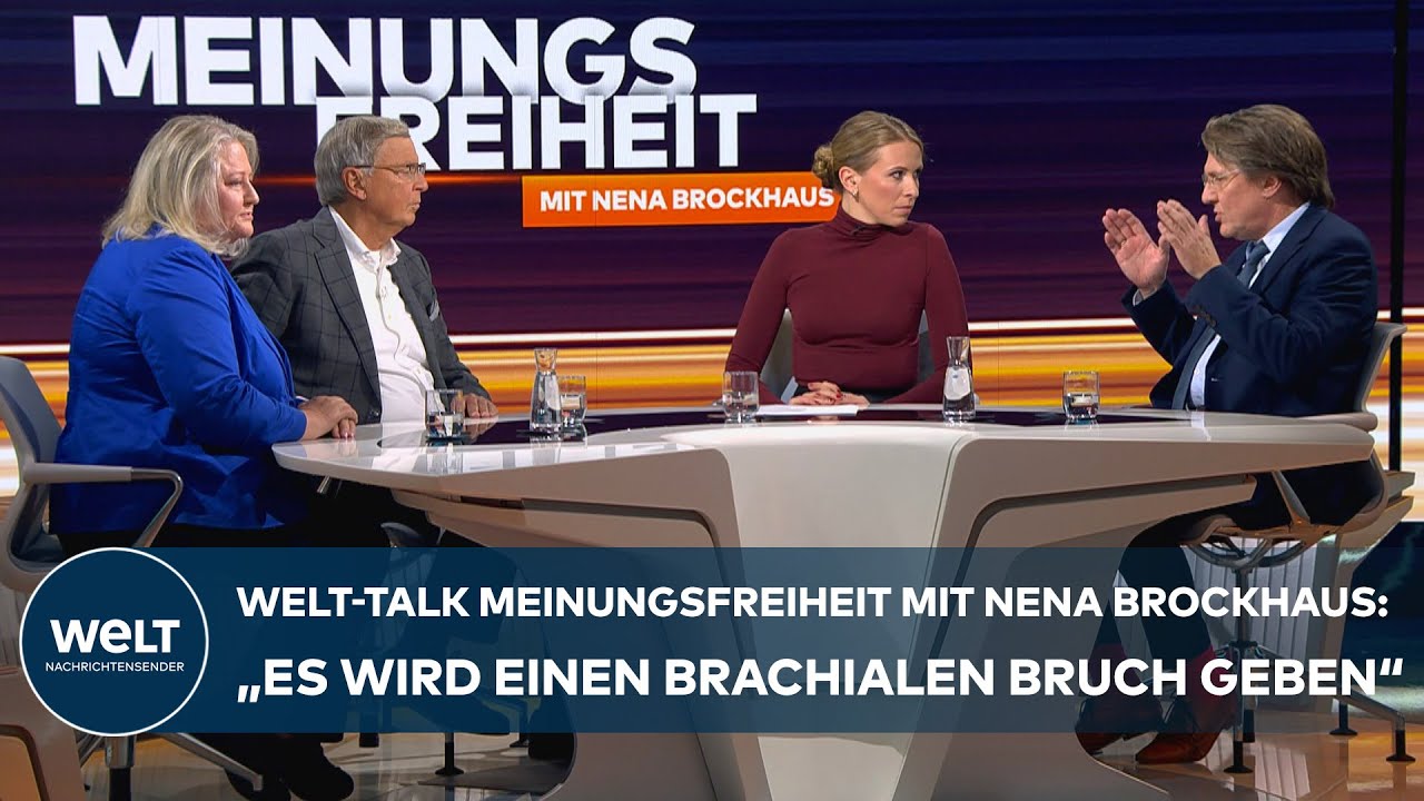 WELT-Talk MEINUNGSFREIHEIT mit Brockhaus: „Es wird einen brachialen Bruch geben!“ – Ganze Sendung