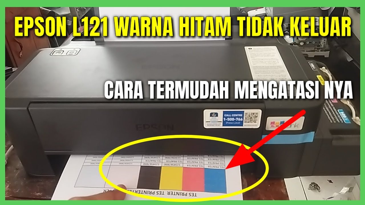 Memperbaiki printer epson l121 tinta hitam tidak keluar