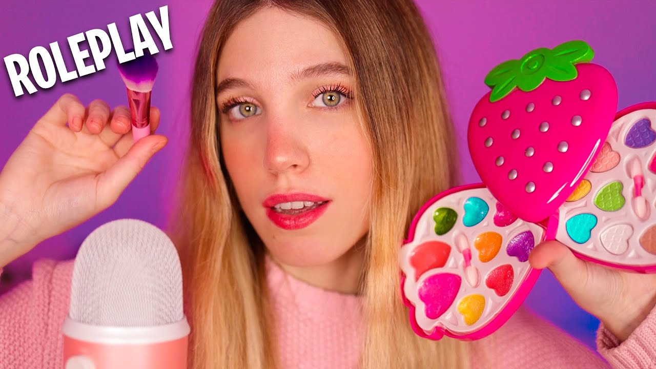 ASMR TE MAQUILLO con MAQUILLAJE de JUGUETE 💄 ROLEPLAY EN ESPAÑOL MUY RELAJANTE y TE CALMO | Laia Oli