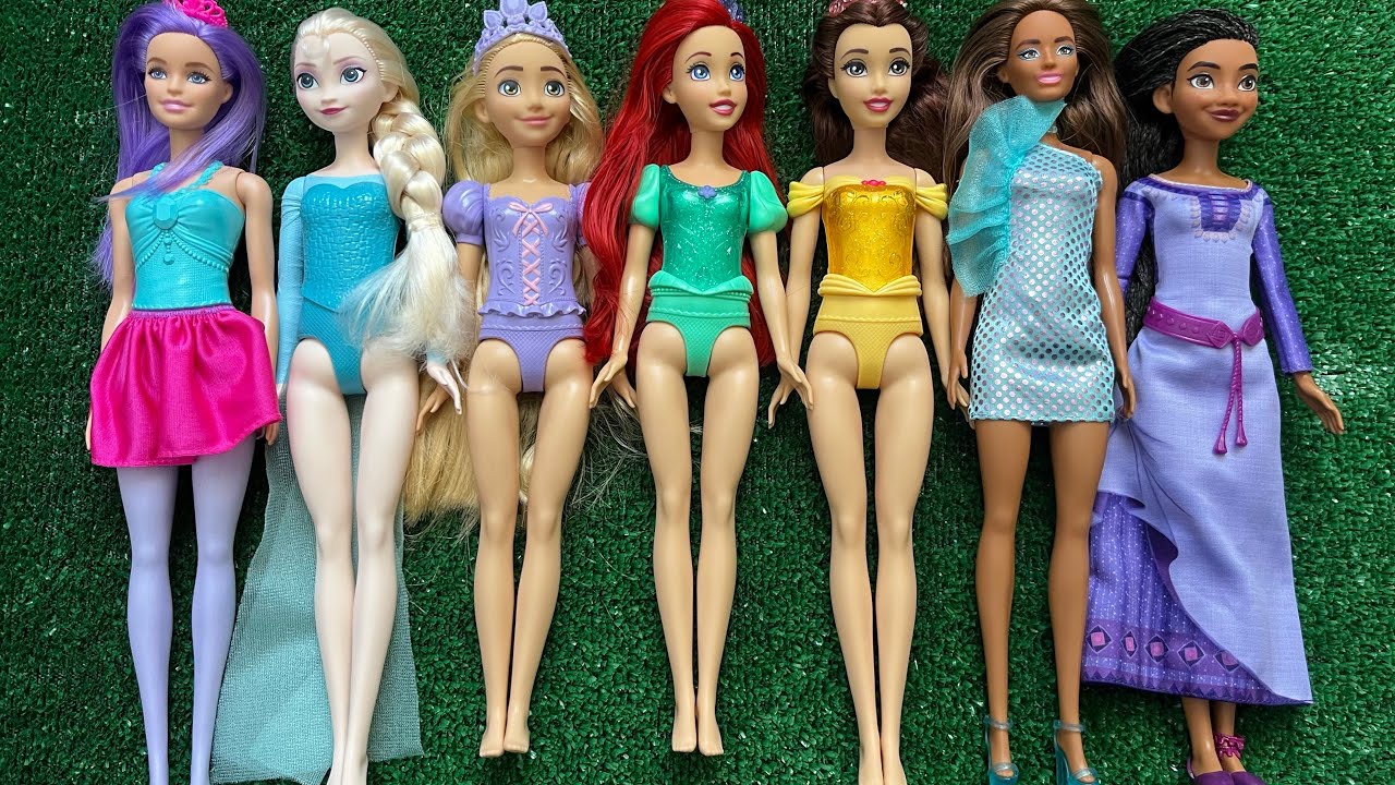 Disney Princess Doll Makeover ~ DIY Miniature Ideas for Barbie   Wig, Dress, Faceup, and More! DIY 3